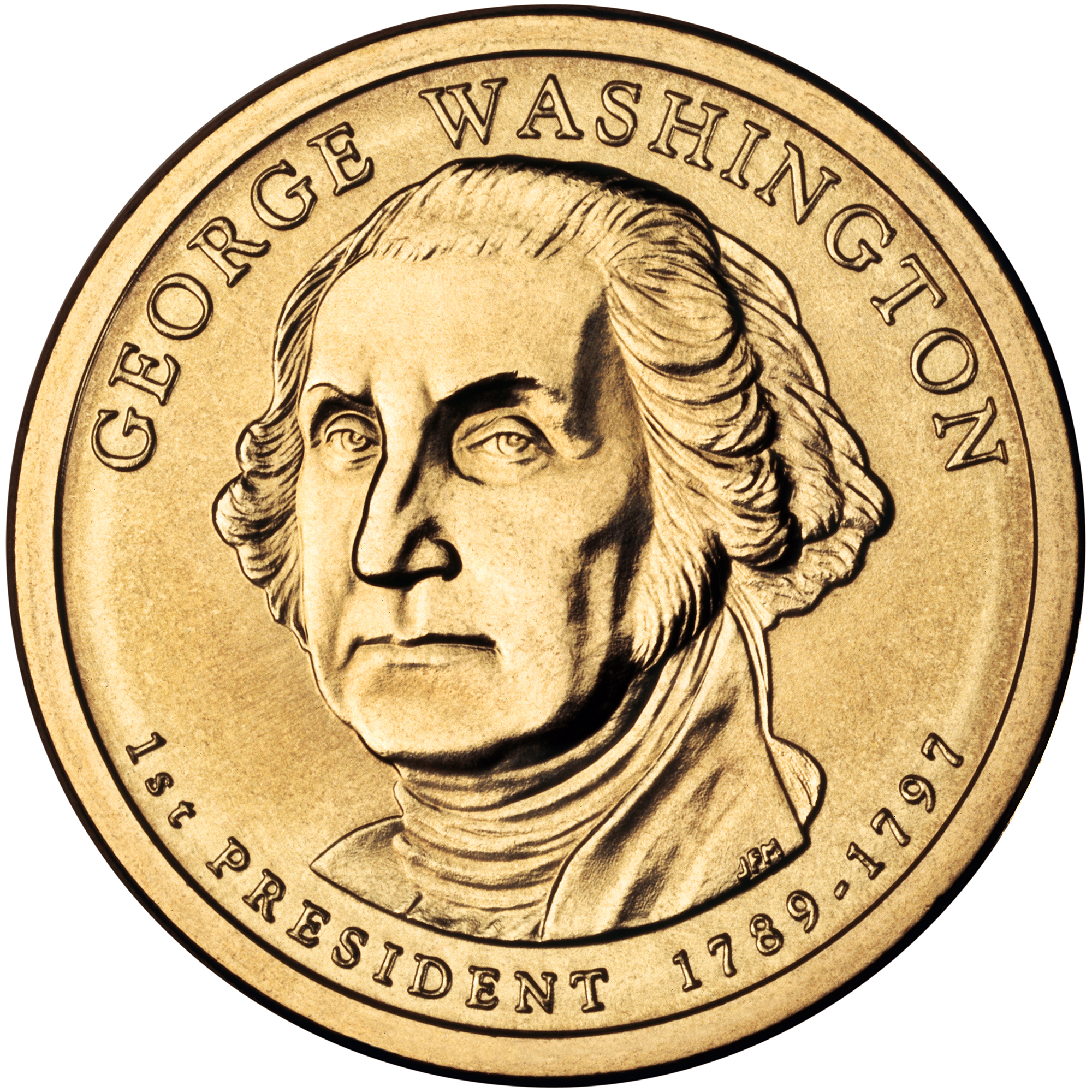 2007 George Washington Dollar Coin obverse sculpt